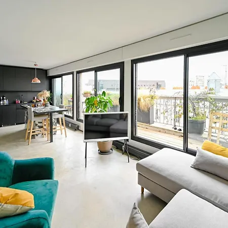 Splendid With Rooftop Near La Villette Appartamento